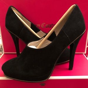 New Juicy Couture black suede ankle boots 6.5